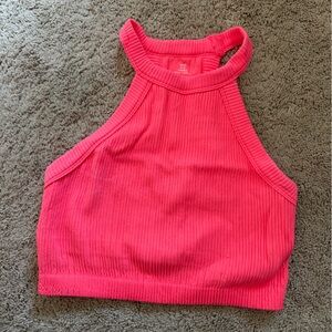 Aerie Neon Pink Ribbed Tank